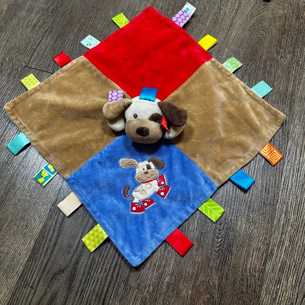 TAGGIES Mary Meyer Puppy Lovey 2011 Sensory Primary Colors Soft